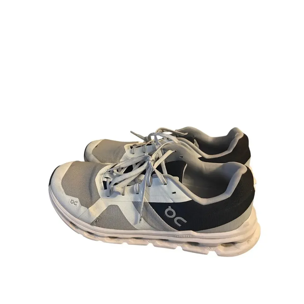 On Running Mens Cloudrunner Sneakers White Gray Black Trim Size M12